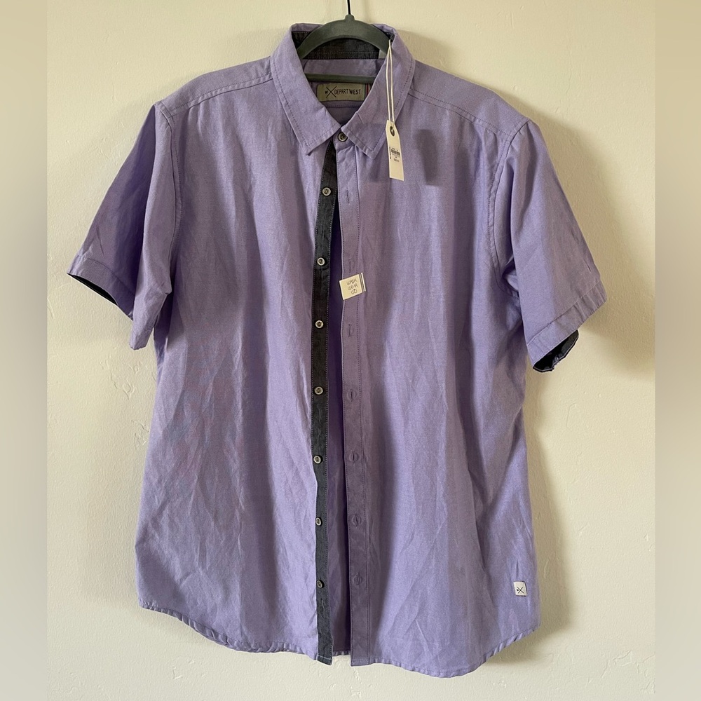 NWT Depart West short sleeve button up